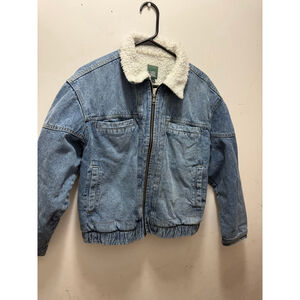 Women's Wild Fable Jean Jacket S Blue White Sherpa Lined